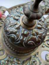 Load image into Gallery viewer, Antique Victorian Brass Inkwell with Original Glass Liner
