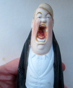 Antique Bisque Porcelain SKINNY or Elongated Figurine by Schafer & Vater: MR BASS (Opera Singer) 