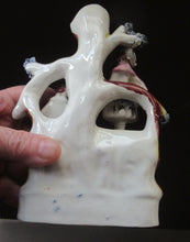 Load image into Gallery viewer, Miniature 1850s Staffords;hire Spill Vase with Two Figures and a Deer

