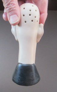 Porcelain SMOKING Head Ashtray and Match Holder by Schafer & Vater. GRUMPY MAN