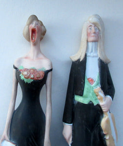 Antique Bisque Porcelain SKINNY or Elongated Figurine by Schafer & Vater: THE VIOLINST