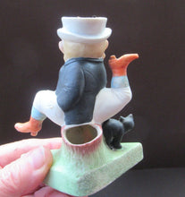Load image into Gallery viewer, Antique Porcelain SMOKING Ashtray, Match Holder and Striker by Schafer &amp; Vater. ISLE OF MAN Souvenir 
