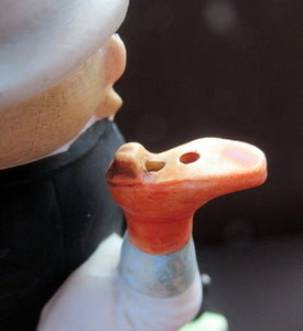 Antique Porcelain SMOKING Ashtray, Match Holder and Striker by Schafer & Vater. ISLE OF MAN Souvenir 