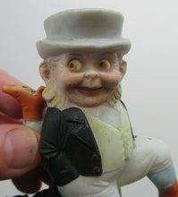 Load image into Gallery viewer, Antique Porcelain SMOKING Ashtray, Match Holder and Striker by Schafer &amp; Vater. ISLE OF MAN Souvenir 
