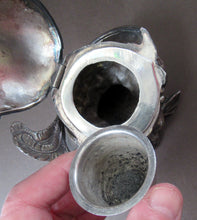 Load image into Gallery viewer, Antique Silver Plate Inkwell. Young Austrian Boy Wearing a Hat with Large Feather  
