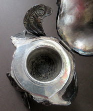 Load image into Gallery viewer, Antique Silver Plate Inkwell. Young Austrian Boy Wearing a Hat with Large Feather  
