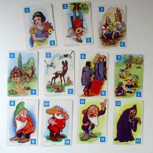 1930s Disney Pepys Playing Cards. Snow White and the Seven Dwarfs