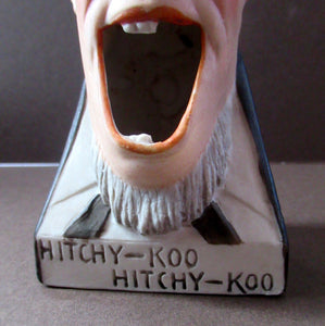 Porcelain SMOKING Head Ashtray and Match Holder by Schafer & Vater. HITCHY-KOO HITCHY-KOO