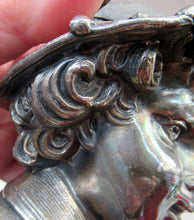 Load image into Gallery viewer, Antique Silver Plate Inkwell. Young Austrian Boy Wearing a Hat with Large Feather  
