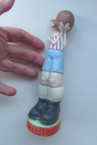 Very Rare Antique Bisque Porcelain SKINNY or Elongated  Figurine by Schafer & Vater: FOOTBALLER