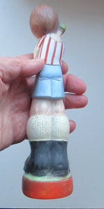 Very Rare Antique Bisque Porcelain SKINNY or Elongated  Figurine by Schafer & Vater: FOOTBALLER