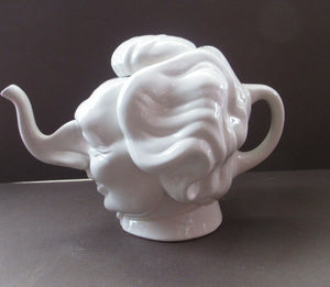 Vintage 1980s Fluck & Law Teapot. Spitting Image Caricature of Margaret Thatcher