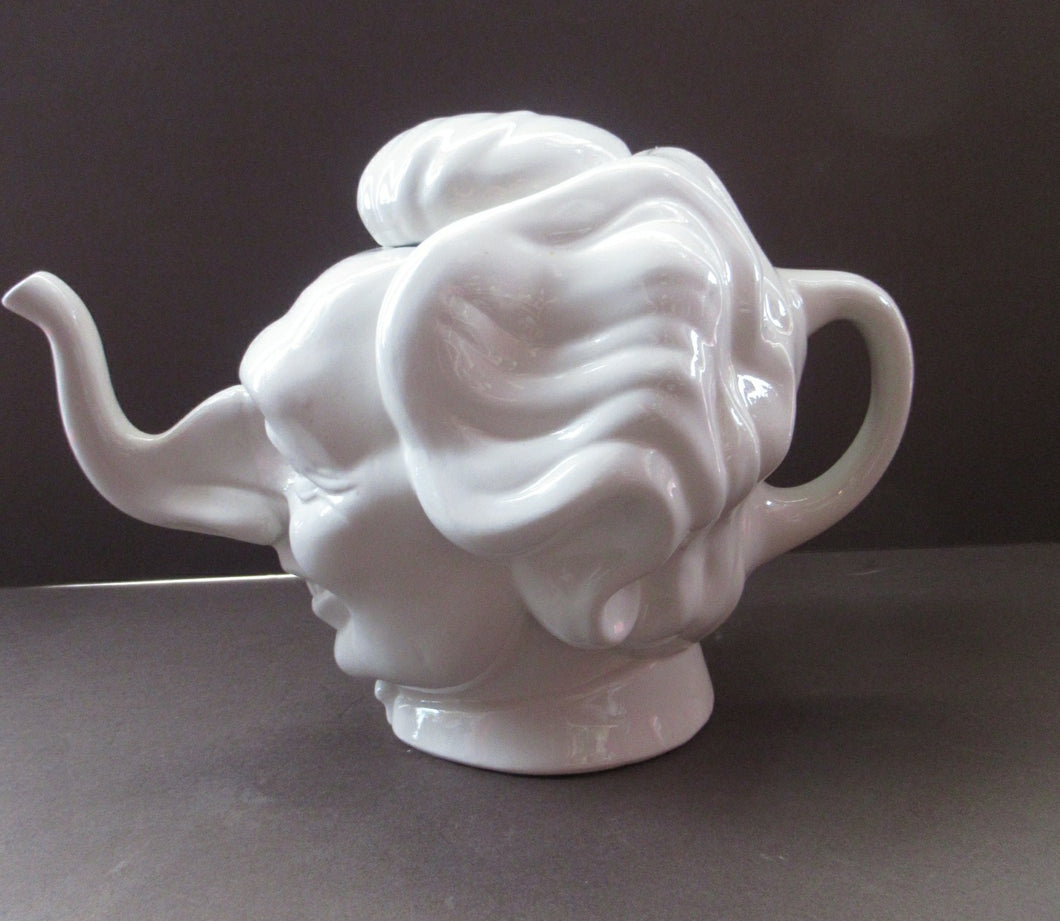 Vintage 1980s Fluck & Law Teapot. Spitting Image Caricature of Margaret Thatcher