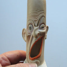 Load image into Gallery viewer, Antique Porcelain SMOKING HEAD Ashtray by Schafer &amp; Vater. Sweet Adeline RARE VARIANT
