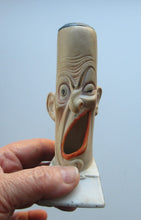 Load image into Gallery viewer, Antique Porcelain SMOKING HEAD Ashtray by Schafer &amp; Vater. Sweet Adeline RARE VARIANT
