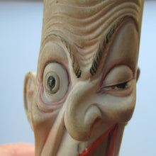 Load image into Gallery viewer, Antique Porcelain SMOKING HEAD Ashtray by Schafer &amp; Vater. Sweet Adeline RARE VARIANT
