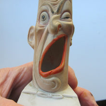 Load image into Gallery viewer, Antique Porcelain SMOKING HEAD Ashtray by Schafer &amp; Vater. Sweet Adeline RARE VARIANT
