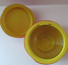 Load image into Gallery viewer, Vintage 1960s ROSY RED APPLE Hard Plastic Ice Bucket - with Original Heavy Glass Liner

