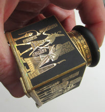 Load image into Gallery viewer, Antique 1920s Art Deco Egyptian Revival Damascene Inkwell
