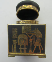 Load image into Gallery viewer, Antique 1920s Art Deco Egyptian Revival Damascene Inkwell

