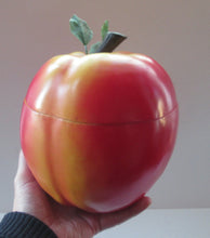 Load image into Gallery viewer, Vintage 1960s ROSY RED APPLE Hard Plastic Ice Bucket - with Original Heavy Glass Liner

