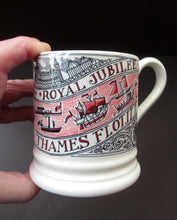 Load image into Gallery viewer, Emma Bridgewater Mug 2012. Diamond Jubilee Flotilla on the River Thames
