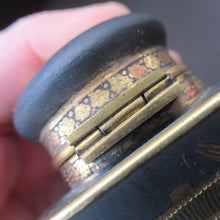Load image into Gallery viewer, Antique 1920s Art Deco Egyptian Revival Damascene Inkwell
