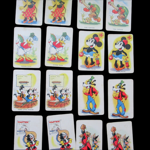 EARLY DISNEY SHUFFLED SYMPHONIES Collectable Game. Vintage Illustrated Pepys PLAYING CARDS. Issued 1939