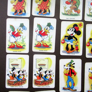 EARLY DISNEY SHUFFLED SYMPHONIES Collectable Game. Vintage Illustrated Pepys PLAYING CARDS. Issued 1939