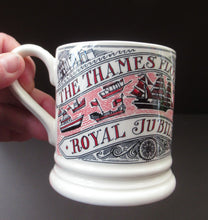 Load image into Gallery viewer, Emma Bridgewater Mug 2012. Diamond Jubilee Flotilla on the River Thames
