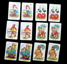 Load image into Gallery viewer, EARLY DISNEY SHUFFLED SYMPHONIES Collectable Game. Vintage Illustrated Pepys PLAYING CARDS. Issued 1939
