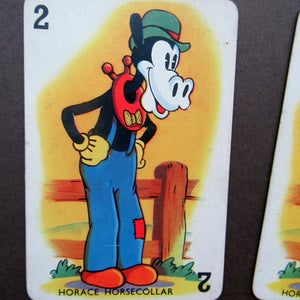 EARLY DISNEY SHUFFLED SYMPHONIES Collectable Game. Vintage Illustrated Pepys PLAYING CARDS. Issued 1939