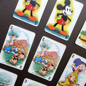 EARLY DISNEY SHUFFLED SYMPHONIES Collectable Game. Vintage Illustrated Pepys PLAYING CARDS. Issued 1939