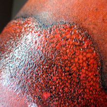 Load image into Gallery viewer, 1960s West German Vase with Scarlet Red Mottled Glaze. CARSTENS TÖNNIESHOF Red and Black Vase, Model 0004/22 
