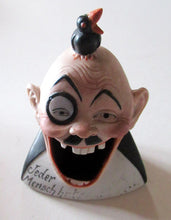 Load image into Gallery viewer,  MINIATURE Antique Porcelain SMOKING Head Ashtray and Match Holder by Schafer &amp; Vater
