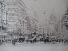 Load image into Gallery viewer, William Walcot Fleet Street London 1931 Etching Pencil Signed
