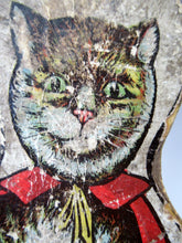 Load image into Gallery viewer, Antique Wooden Skittle Pantomime Cat Puss in Boots
