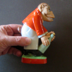 1920s SCHAFER & VATER Nipper Flask or Bottle in the Form of a Comical Monkey Opening a Bottle