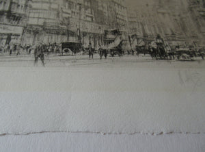 William Walcot Fleet Street London 1931 Etching Pencil Signed