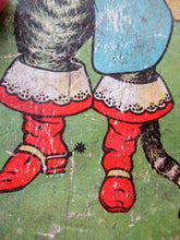 Load image into Gallery viewer, Antique Wooden Skittle Pantomime Cat Puss in Boots
