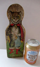 Load image into Gallery viewer, Antique Wooden Skittle Pantomime Cat Puss in Boots
