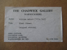 Load image into Gallery viewer, William Walcot Fleet Street London 1931 Etching Pencil Signed
