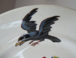 1920s Nursery Ware Plate. Five Farmyard Design Side Plates