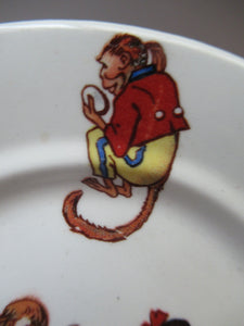 1920s Nursery Ware Plate. Five Farmyard Design Side Plates