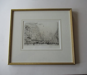 William Walcot Fleet Street London 1931 Etching Pencil Signed