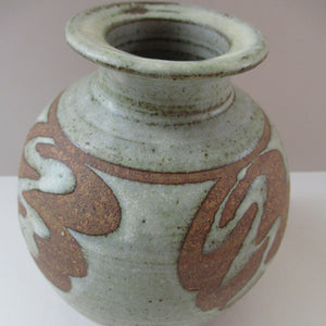 David Heminsley 1980s Stoneware Studio Pottery Vase Scottish