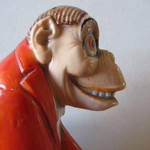 1920s SCHAFER & VATER Nipper Flask or Bottle in the Form of a Comical Monkey Opening a Bottle