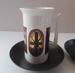 Portmeirion Gold Signs 1960s Spare Coffee Cup and Saucer