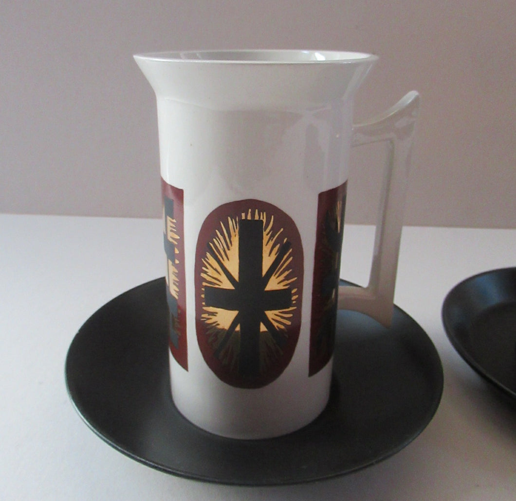 Portmeirion Gold Signs 1960s Spare Coffee Cup and Saucer