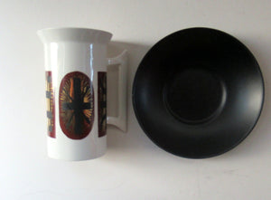 Portmeirion Gold Signs 1960s Spare Coffee Cup and Saucer